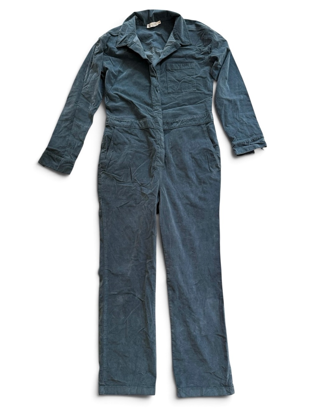 Carve Designs Slate Blue Corduroy Utility Jumpsuit size 0 zero NWOT